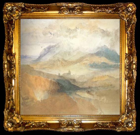 framed  Joseph Mallord William Turner View of an Alpine Valley probably the Val d